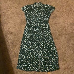 Green floral reformation dress